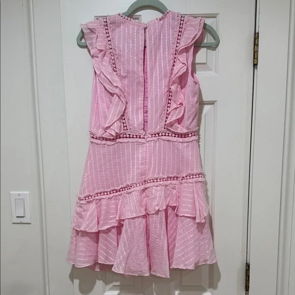 Selfie Leslie Pink Ruffle Tiered Mini Dress - Picture 3 of 5